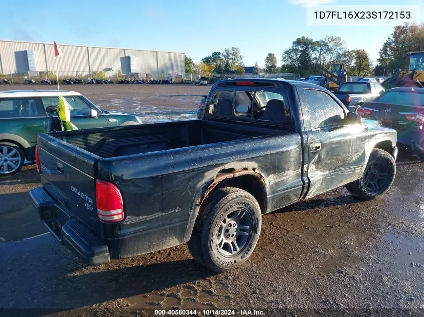 2003 Dodge Dakota Sxt VIN: 1D7FL16X23S172153 Lot: 40580344