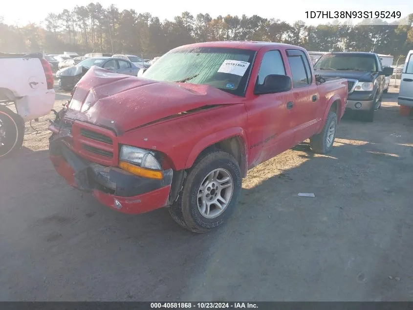 2003 Dodge Dakota Sport/Sxt VIN: 1D7HL38N93S195249 Lot: 40581868