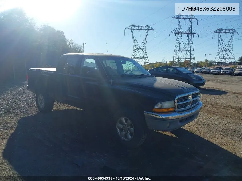 2003 Dodge Dakota Slt VIN: 1D7HG48X63Z208003 Lot: 40634935