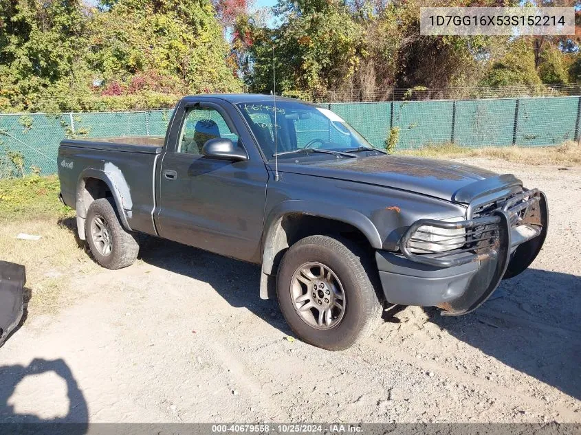 2003 Dodge Dakota VIN: 1D7GG16X53S152214 Lot: 40679558