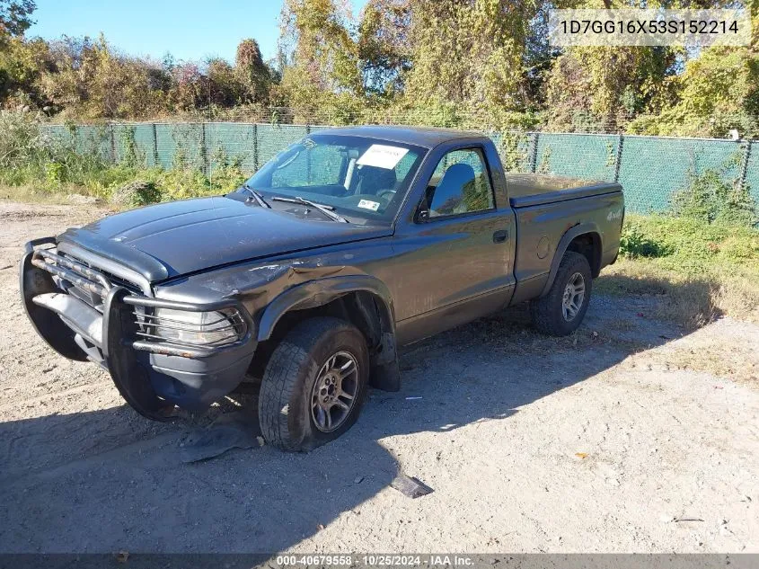 2003 Dodge Dakota VIN: 1D7GG16X53S152214 Lot: 40679558