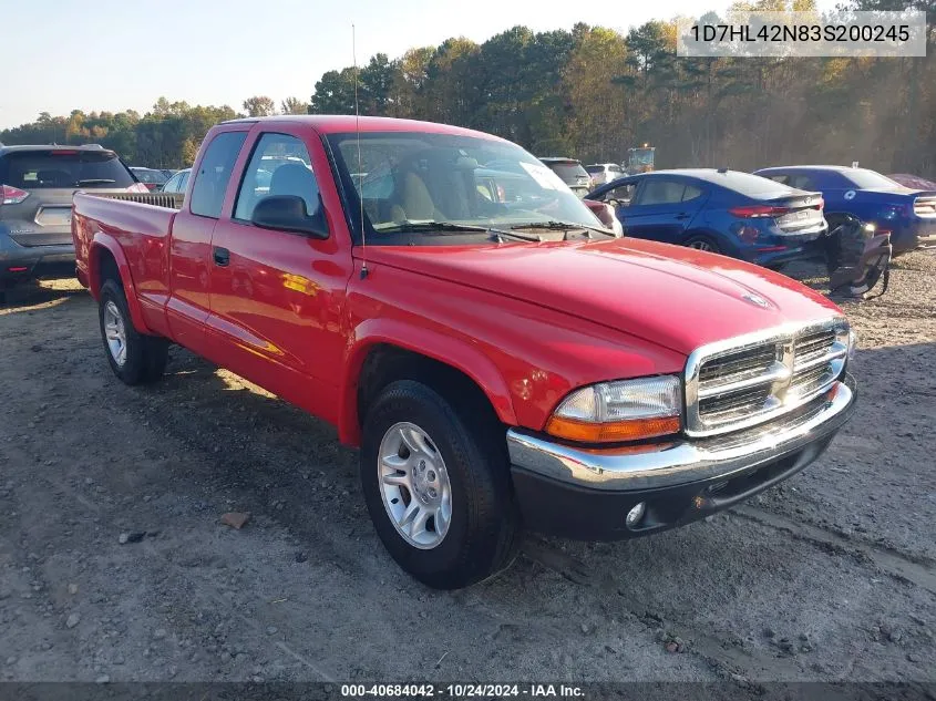 2003 Dodge Dakota Slt VIN: 1D7HL42N83S200245 Lot: 40684042