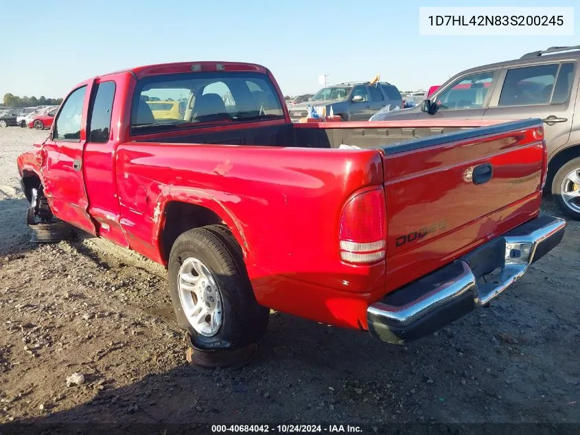 2003 Dodge Dakota Slt VIN: 1D7HL42N83S200245 Lot: 40684042