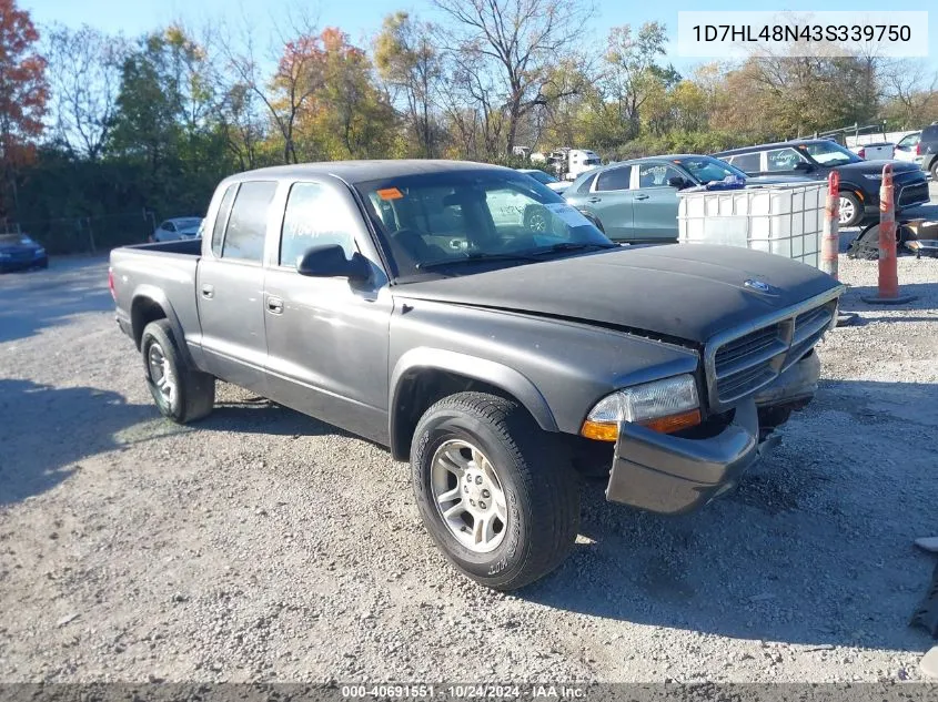 1D7HL48N43S339750 2003 Dodge Dakota Slt