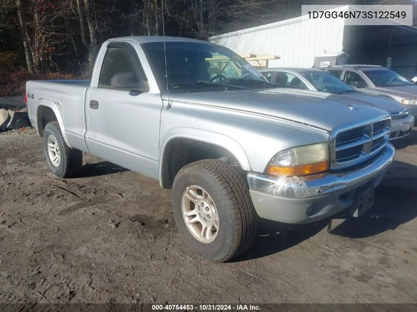 2003 Dodge Dakota Slt VIN: 1D7GG46N73S122549 Lot: 40754453