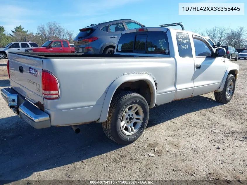 2003 Dodge Dakota Slt VIN: 1D7HL42XX3S355445 Lot: 40754915