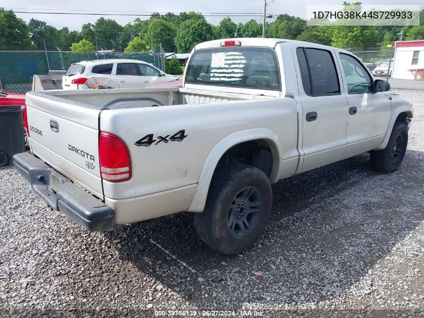 2004 Dodge Dakota Sport/Sxt VIN: 1D7HG38K44S729933 Lot: 39756139