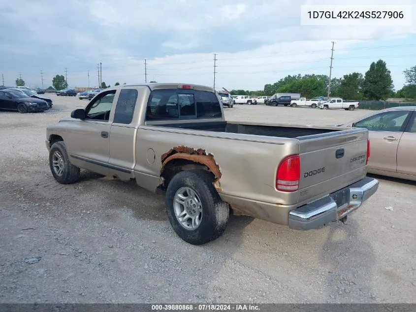 2004 Dodge Dakota Slt VIN: 1D7GL42K24S527906 Lot: 39880868