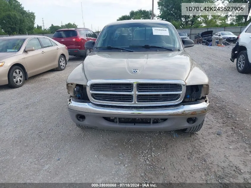 2004 Dodge Dakota Slt VIN: 1D7GL42K24S527906 Lot: 39880868