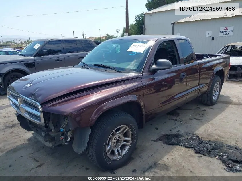 2004 Dodge Dakota VIN: 1D7GL12K24S591488 Lot: 39939122