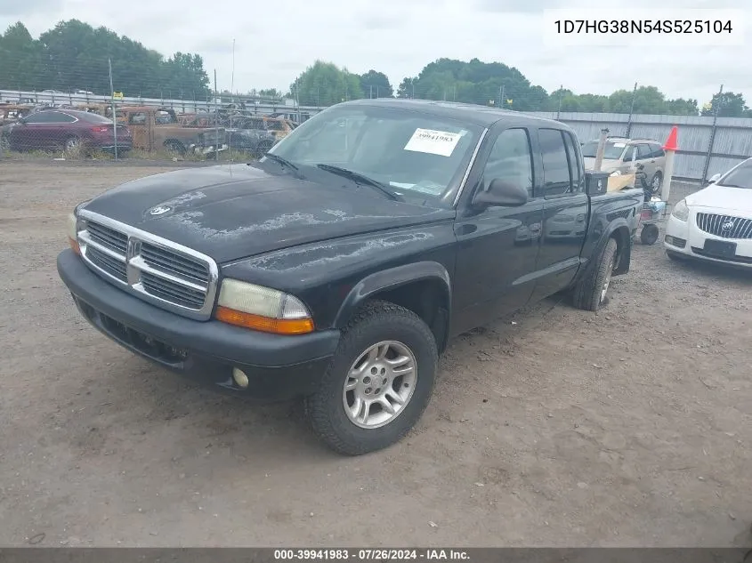 2004 Dodge Dakota Sport/Sxt VIN: 1D7HG38N54S525104 Lot: 39941983