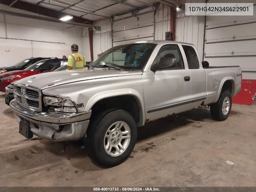 2004 Dodge Dakota Slt VIN: 1D7HG42N34S622901 Lot: 40013733