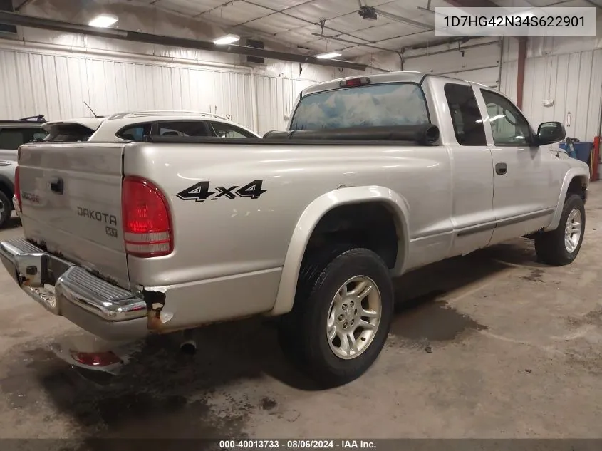 2004 Dodge Dakota Slt VIN: 1D7HG42N34S622901 Lot: 40013733