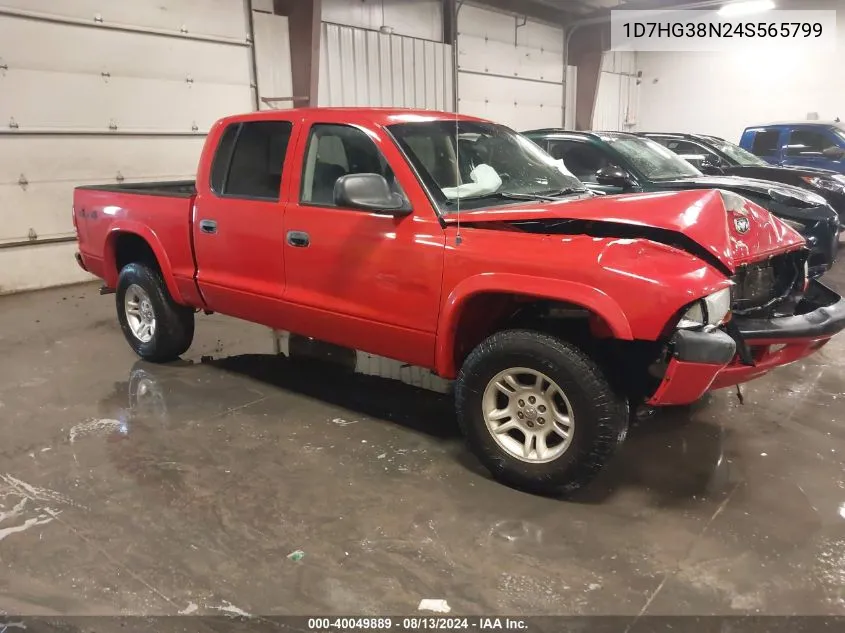 1D7HG38N24S565799 2004 Dodge Dakota Sport/Sxt