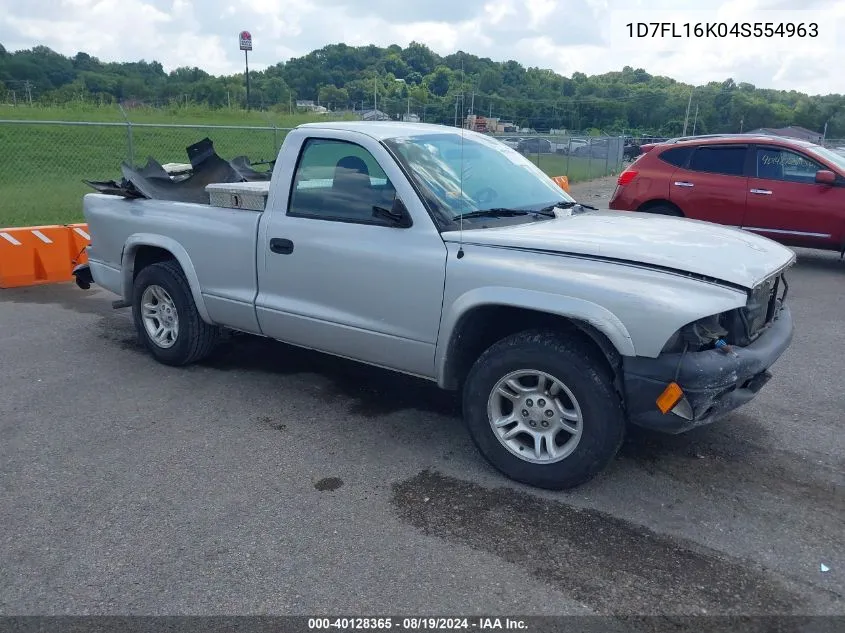 1D7FL16K04S554963 2004 Dodge Dakota