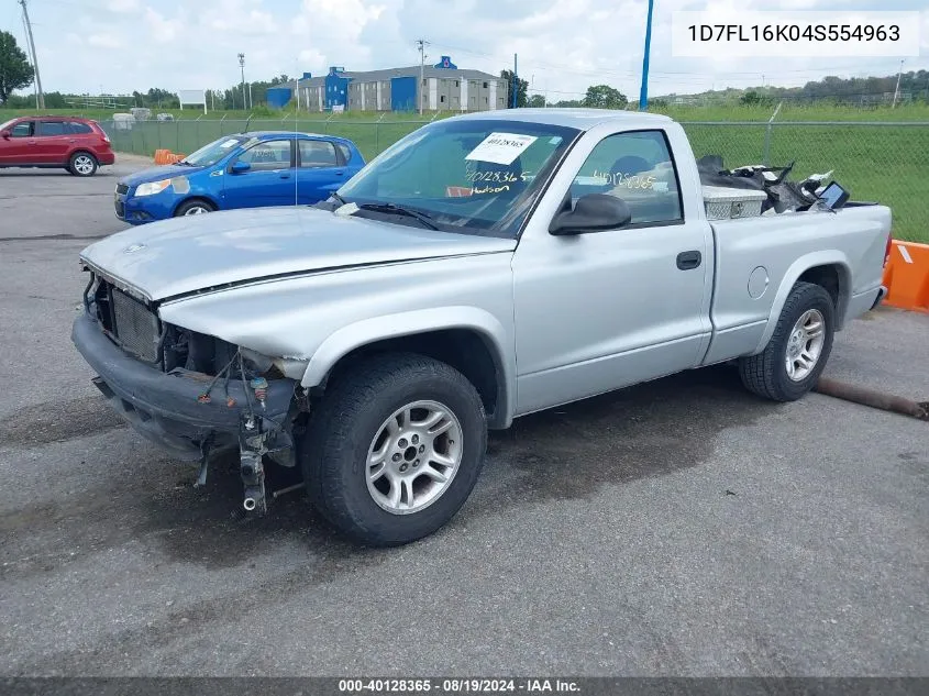 1D7FL16K04S554963 2004 Dodge Dakota