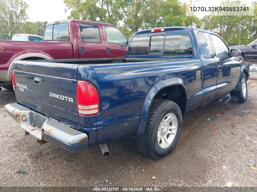 2004 Dodge Dakota Sport VIN: 1D7GL32K94S653741 Lot: 40132757