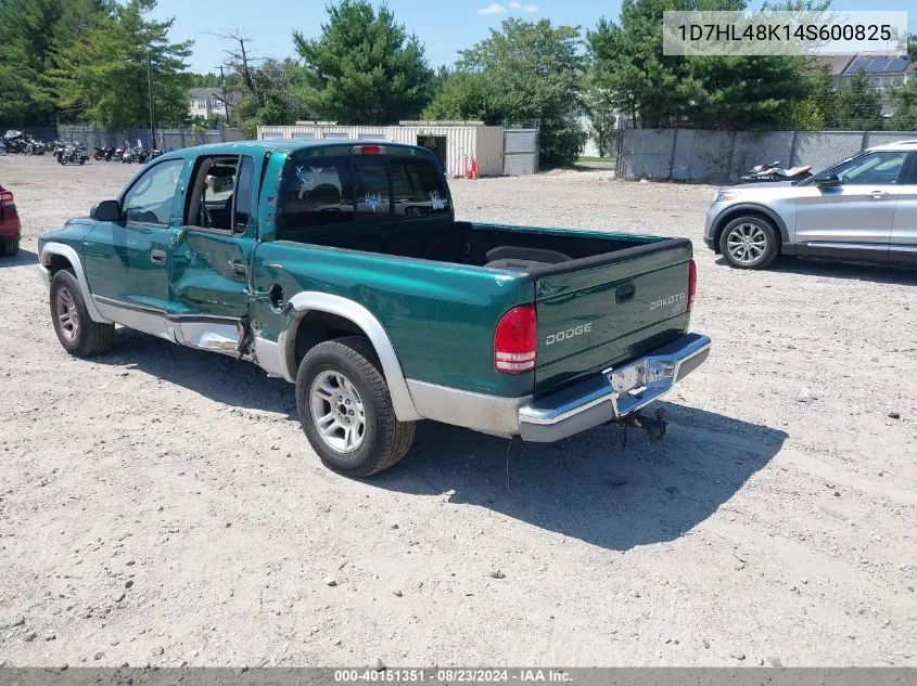 2004 Dodge Dakota Slt VIN: 1D7HL48K14S600825 Lot: 40151351