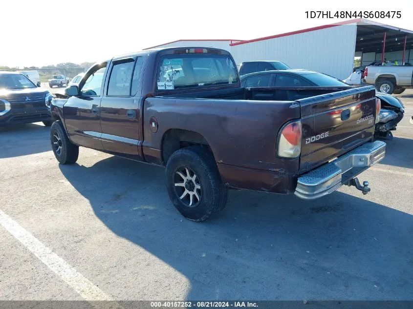 2004 Dodge Dakota Slt VIN: 1D7HL48N44S608475 Lot: 40157252