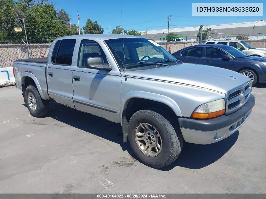 1D7HG38N04S633520 2004 Dodge Dakota Sport/Sxt