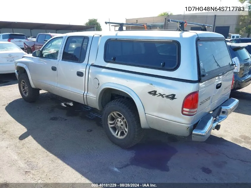 2004 Dodge Dakota Slt VIN: 1D7HG48N64S717783 Lot: 40181229