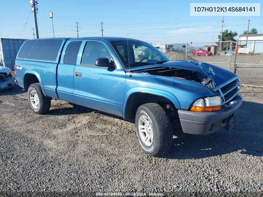 2004 Dodge Dakota VIN: 1D7HG12K14S684141 Lot: 40194989