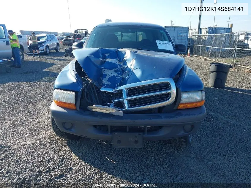 2004 Dodge Dakota VIN: 1D7HG12K14S684141 Lot: 40194989