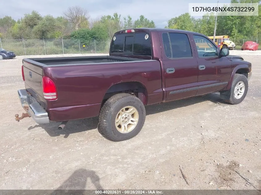 1D7HG48NX4S732299 2004 Dodge Dakota Slt