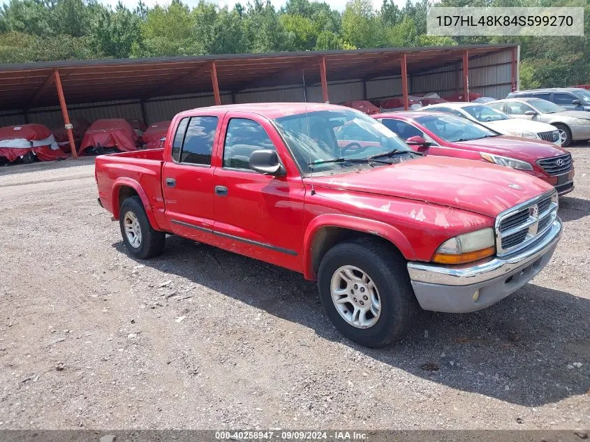 1D7HL48K84S599270 2004 Dodge Dakota Slt