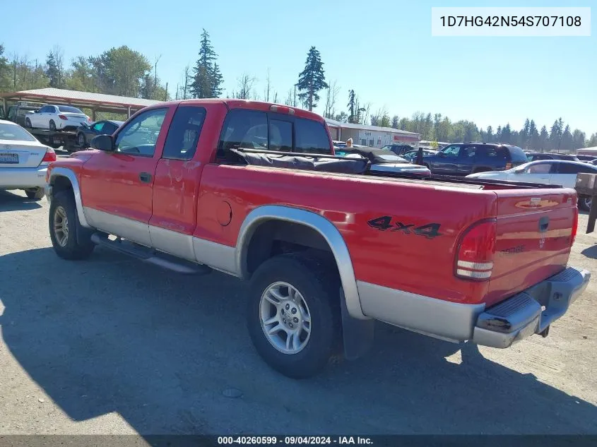 2004 Dodge Dakota Slt VIN: 1D7HG42N54S707108 Lot: 40260599