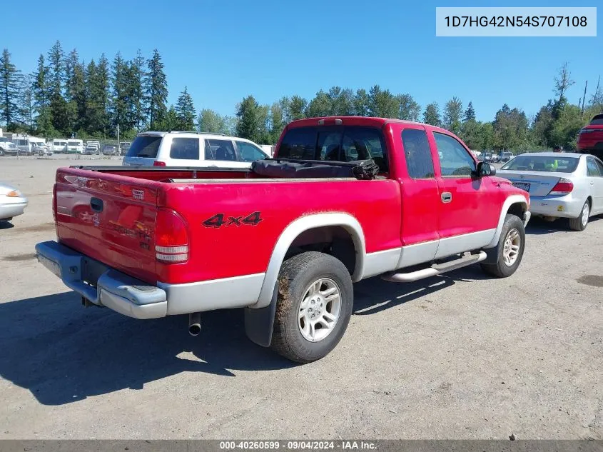 2004 Dodge Dakota Slt VIN: 1D7HG42N54S707108 Lot: 40260599