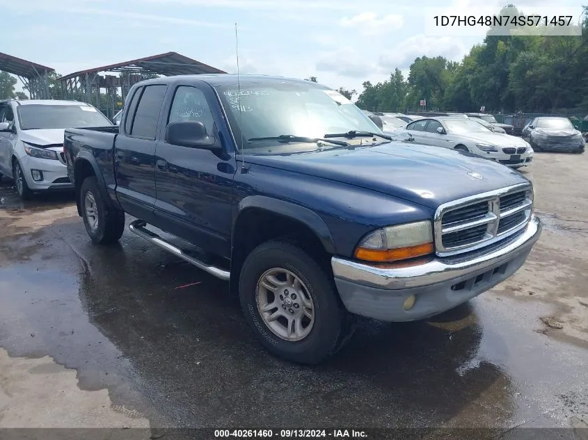 2004 Dodge Dakota Slt VIN: 1D7HG48N74S571457 Lot: 40261460