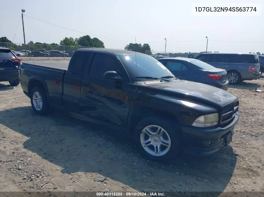 2004 Dodge Dakota Sport VIN: 1D7GL32N94S563774 Lot: 40315288