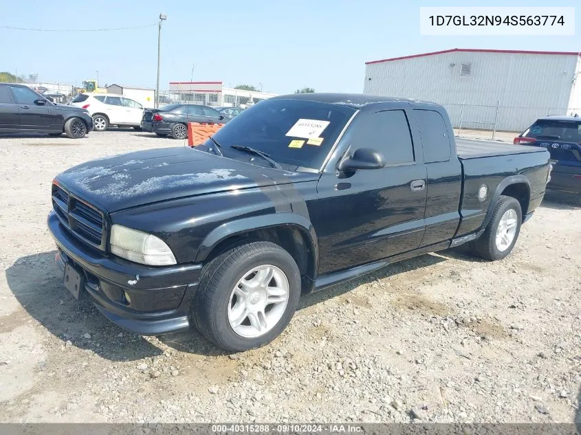 2004 Dodge Dakota Sport VIN: 1D7GL32N94S563774 Lot: 40315288