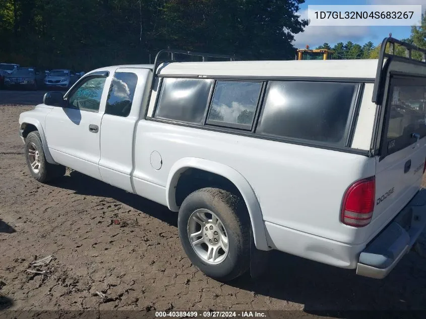 2004 Dodge Dakota Sport VIN: 1D7GL32N04S683267 Lot: 40389499