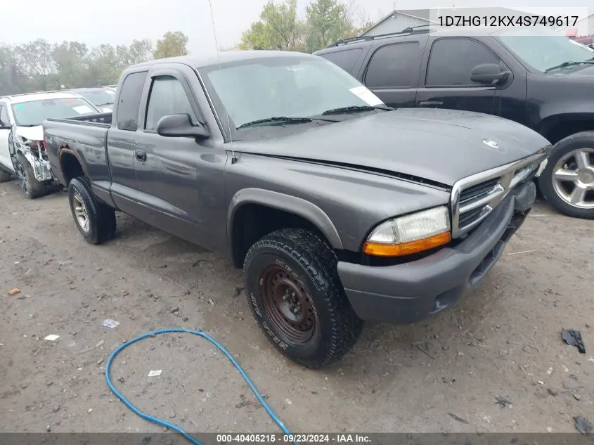 2004 Dodge Dakota Sxt VIN: 1D7HG12KX4S749617 Lot: 40405215