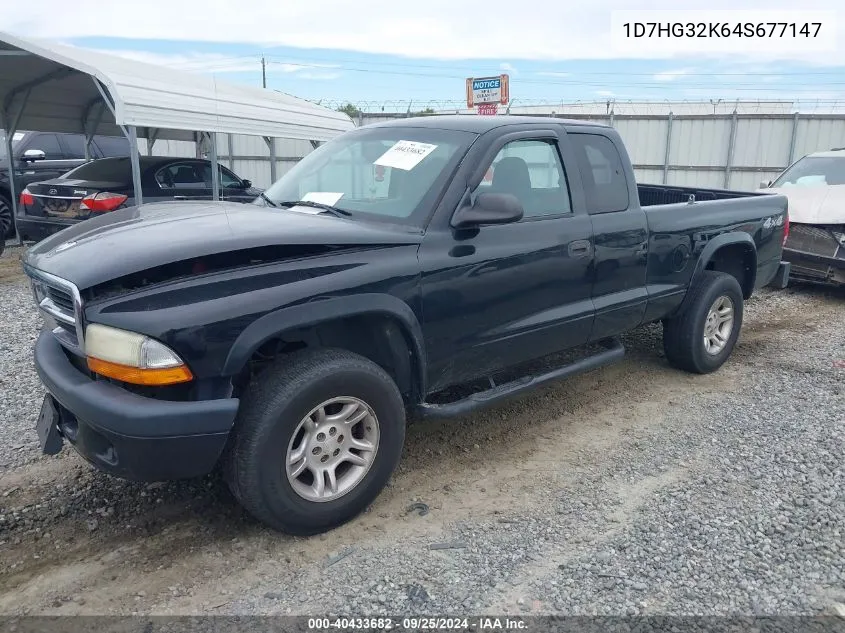 2004 Dodge Dakota Sport VIN: 1D7HG32K64S677147 Lot: 40433682