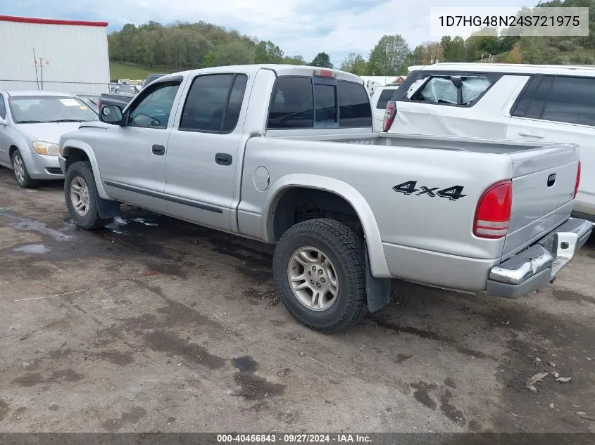 2004 Dodge Dakota Slt VIN: 1D7HG48N24S721975 Lot: 40456843