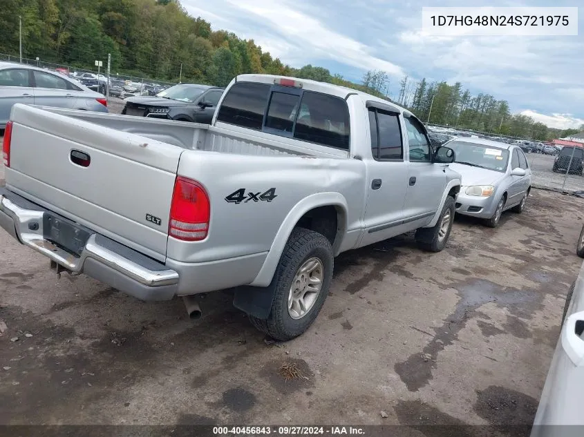 2004 Dodge Dakota Slt VIN: 1D7HG48N24S721975 Lot: 40456843