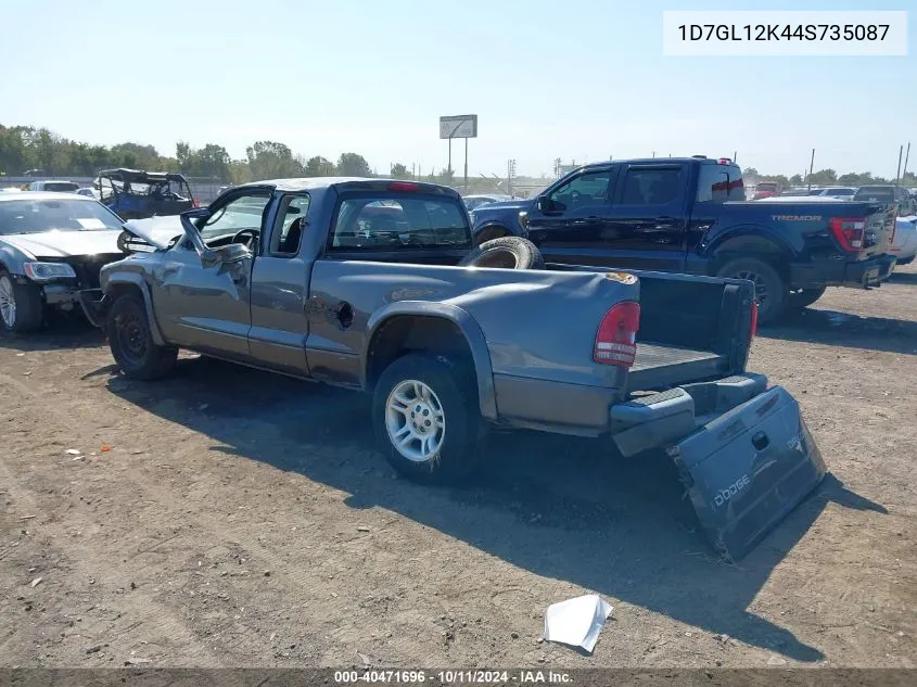 2004 Dodge Dakota VIN: 1D7GL12K44S735087 Lot: 40471696