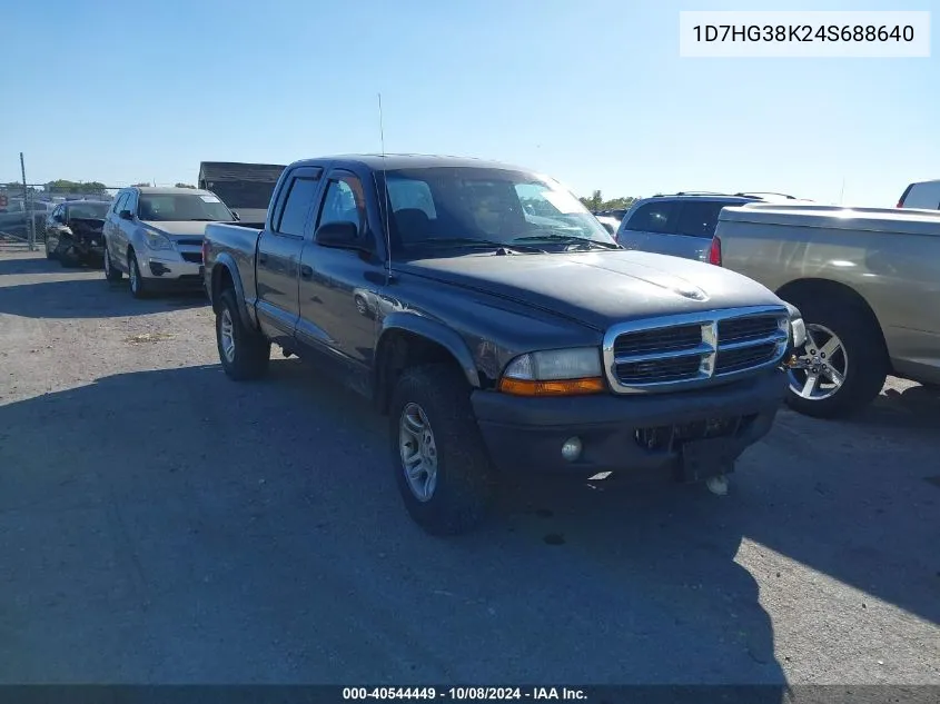 2004 Dodge Dakota Sport/Sxt VIN: 1D7HG38K24S688640 Lot: 40544449