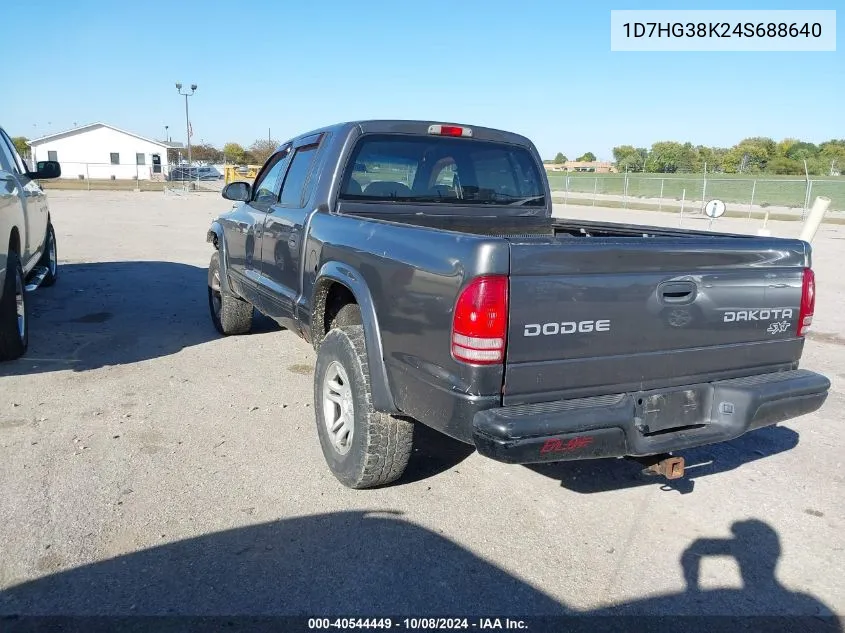 2004 Dodge Dakota Sport/Sxt VIN: 1D7HG38K24S688640 Lot: 40544449