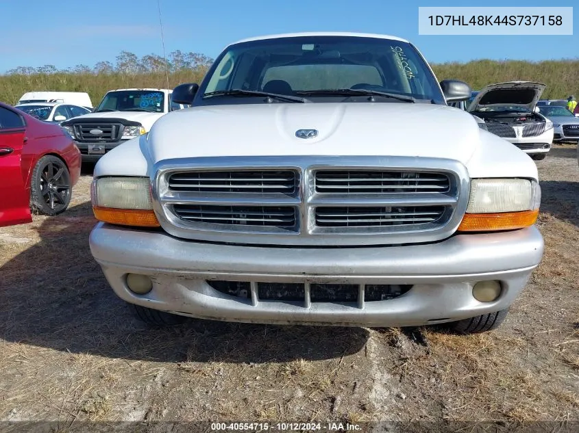 2004 Dodge Dakota Quad Slt VIN: 1D7HL48K44S737158 Lot: 40554715