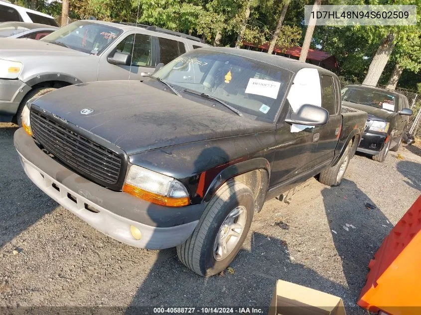 2004 Dodge Dakota Slt VIN: 1D7HL48N94S602509 Lot: 40588727