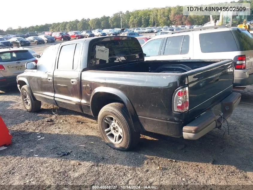 2004 Dodge Dakota Slt VIN: 1D7HL48N94S602509 Lot: 40588727