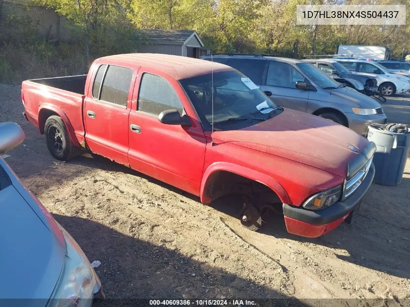 2004 Dodge Dakota Sport/Sxt VIN: 1D7HL38NX4S504437 Lot: 40609386