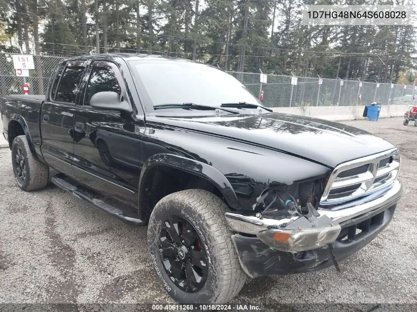 2004 Dodge Dakota Slt VIN: 1D7HG48N64S608028 Lot: 40611268