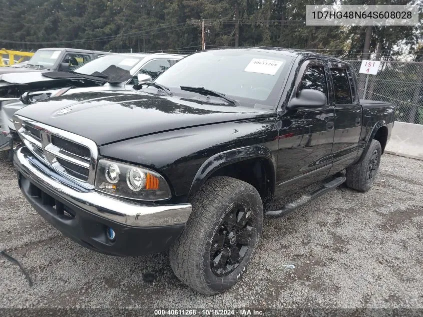 2004 Dodge Dakota Slt VIN: 1D7HG48N64S608028 Lot: 40611268