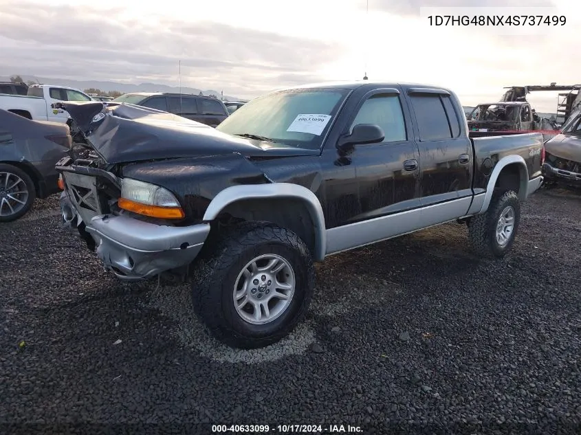 2004 Dodge Dakota Slt VIN: 1D7HG48NX4S737499 Lot: 40633099