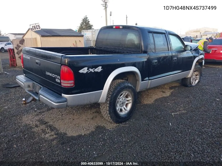 2004 Dodge Dakota Slt VIN: 1D7HG48NX4S737499 Lot: 40633099